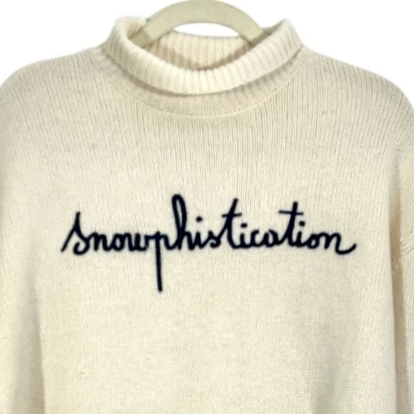 Rossignol x JCC Snowphistication Lounge Pullover Wool Cashmere Sweater Ivory - Picture 2 of 4